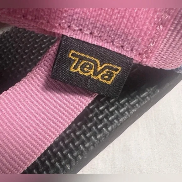 Teva Original Universal Kids Size 5 Sandals Multicolore Pink Yellow Blue NWOT - Picture 5 of 7